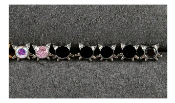 Piercing Labret Titanio Gatito Cristal Varios Colores Gato Gatito Negro