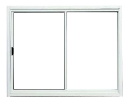 Janela De Aluminio Branco 2f 100 X 120  L20 Emborrachada S/g