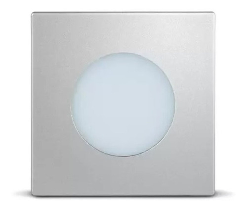 Luminária  Spot Point Quadrada Luz Quente 1,5w Cor Alumínio