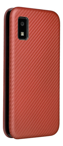 Sk Funda De Teléfono Pu Marrón Para Sharp Aquos Wish Shg06