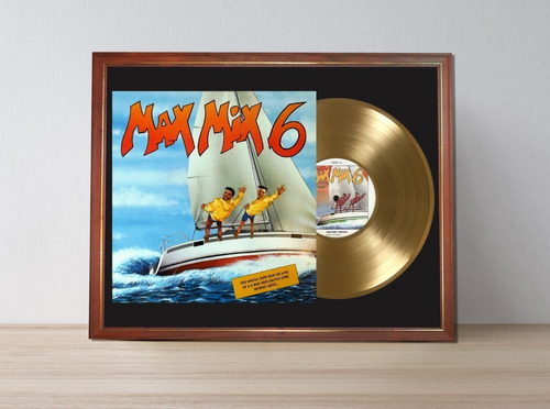 Max Mix 6 Tapa Lp Y Disco Oro En Cuadro Para Colgar Megamix