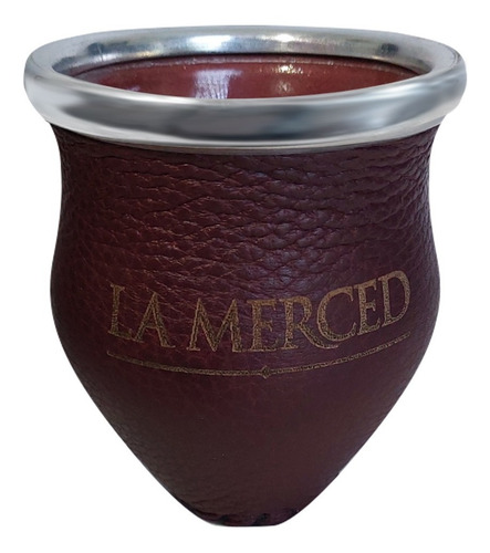 Imagen 2 de 5 de Mate De Vidrio Grande La Merced Bordo Boca Ancha