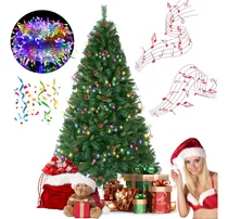Comprar Árbol De Navidad Artificial 1.9m Con Luces Led Y Músicapino Con Lucespino Navideño Con Lucesarbol De Navidad Con Luces