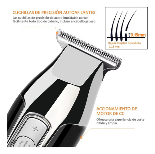 Renpho maquina para cortar cabello inalámbrico HC-US01-BK negro