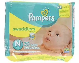 Pampers Swaddlers Pañales, Recién Nacidos (hasta 10 Lbs.), 2
