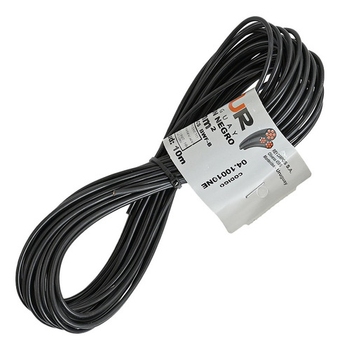 Cable Instalacion 1.00mm Negro Rollo 10mts