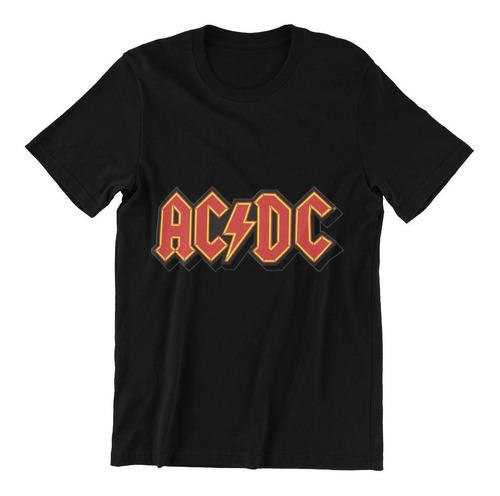 Polera Unisex Acdc Rock Banda Logo Rojo Algodon Estampado