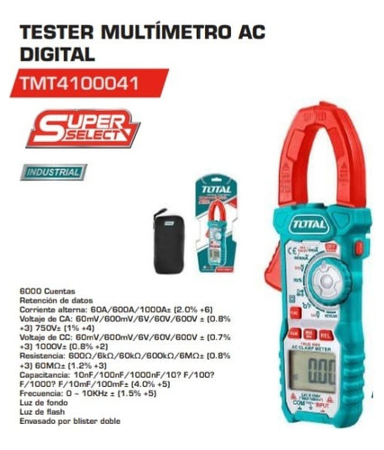 Amperimetro Dig Total 1000 Amp 600v Tienda