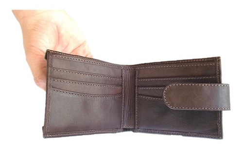 Billetera Hombre En Cuero 100% Porta Documentos Envio Gratis