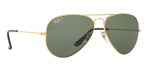 Ray-ban Polarized Pilot (verdes Con Marco Dorado)