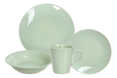 Imagen 2 de 10 de Vajilla 16 Piezas Platos Playo Postre Jarros Mug Ceramica Ku