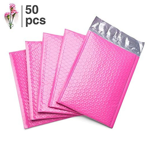 Fu Global 4x8 Pulgadas Poli Burbuja Mailer Rosa Del Sello Au