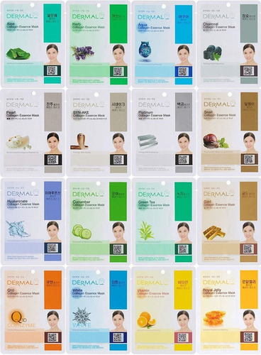 Dermal Korea Collagen Essence Hoja De Mascarilla Facial De C Tipo De Piel Normal