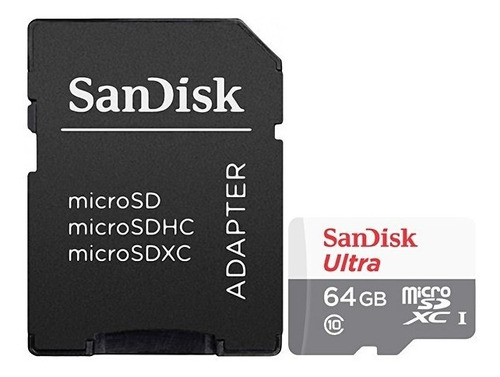 Memoria Flash Sandisk Ultra 64gb Microsdxc Sdsqunr064g-gn3ma