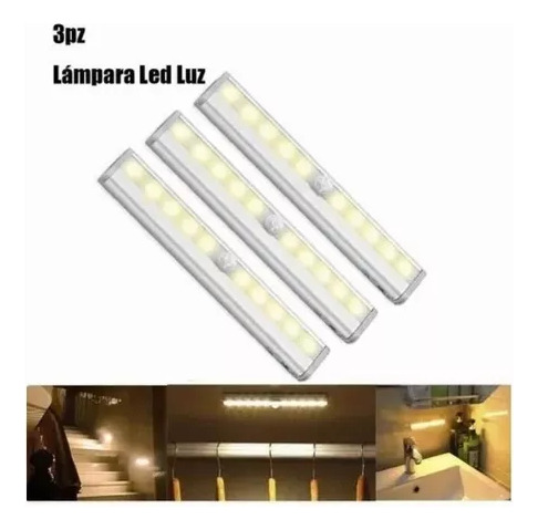Sensor De Luz Nocturna Led Automático De 3 Piezas