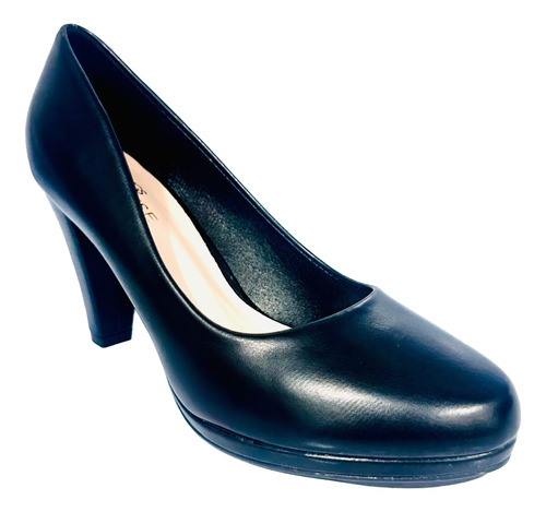 Tacones Zapatos Para Dama Inglese Negros Plataforma Gianna