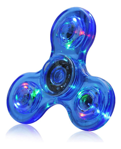 Juguete De Cristal Fidget Spinner, Luz Led, Arcoíris