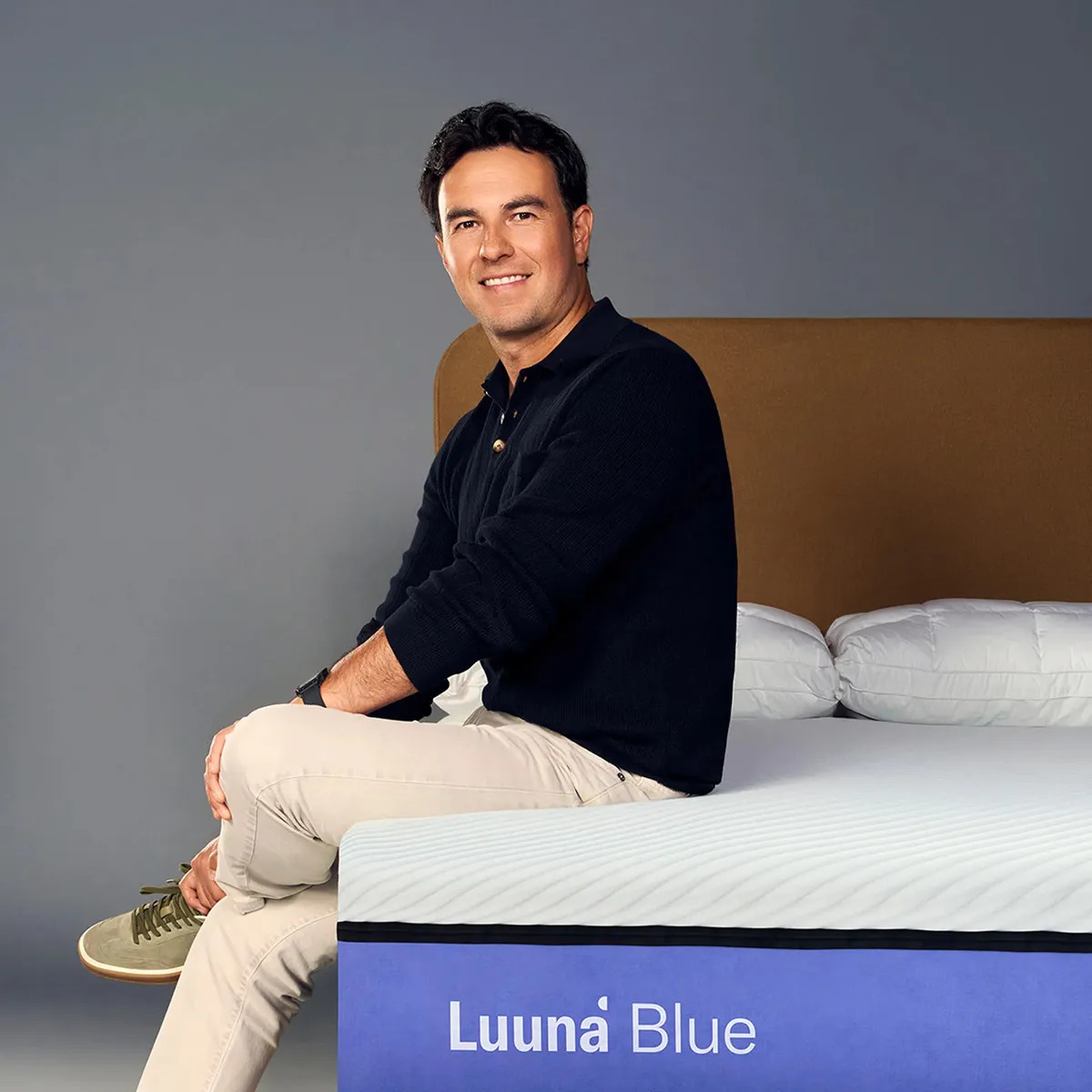 Colchón Luuna Blue Espumas Certificadas, Individual Color Blanco