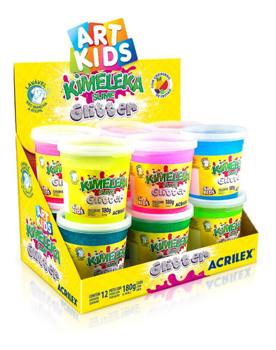 Kimeleka Slime Con Glitter Acrilex 180g