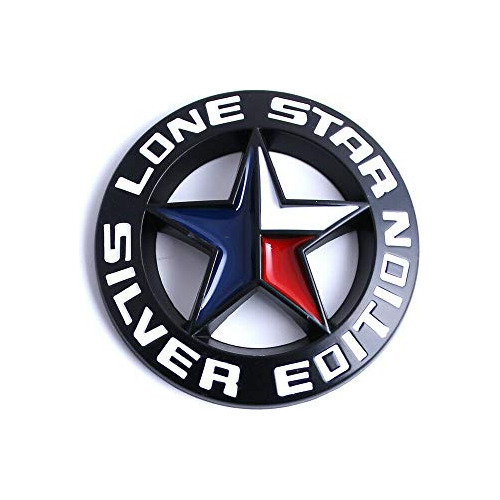 Emblema De Texas Lone Star Silver Edition Negro, Calcom...