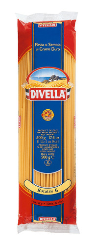 Macarrão de Sêmola Grano Duro Bucatini 6 Divella Pacote 500g