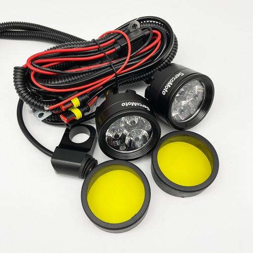 Faros Auxiliares De Moto Sercomoto Sm3121s 3 Leds Xp-g2 30w