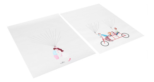 Set De 2 Piezas Con Estampado De Dibujos Animados, Diseño De