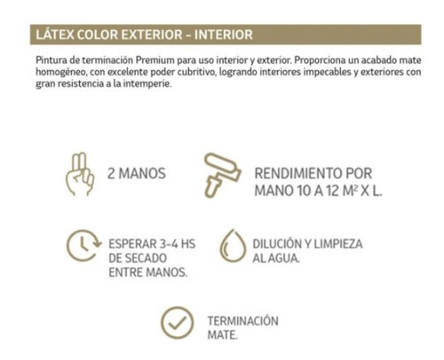 Pintura Latex Interior Exterior Premium Polacrin Cubritiva