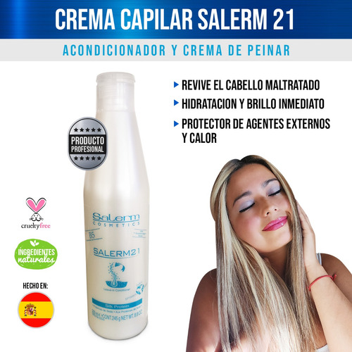 Acondicionador Salerm 21 Proteína De Seda Hidratante 250ml