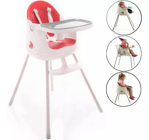 Silla de comer para bebé Safety 1st Cadeira Refeição Jelly - Alimentação  Comer Bebê Criança Infantil Desmontável Portátil Compacta color rojo