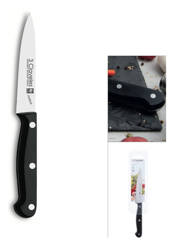 Cuchillo Para Verduras 3 Claveles 10 Cms- Uniblock 1108