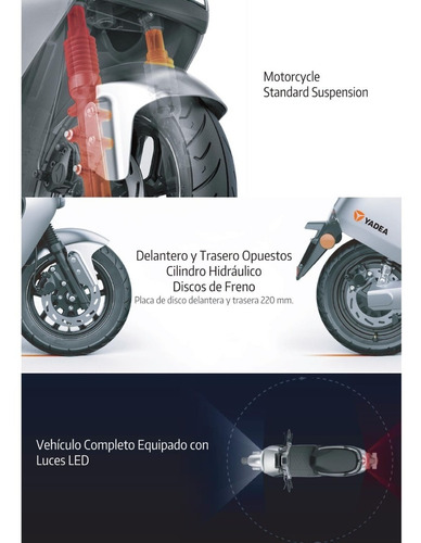 Imagen 5 de 5 de Yadea G5 2300 W Scooter Electrico