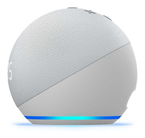 Amazon Echo Dot Echo Dot 4th Gen with clock con asistente virtual Alexa, pantalla integrada glacier white 110V/240V