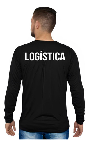 Camiseta Camisa Logística Manga Longa Blusa Uniforme Empresa