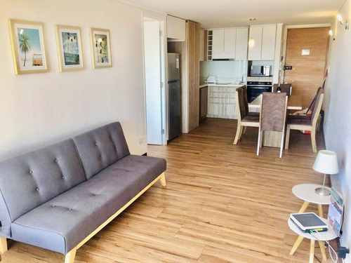 Departamento En Venta Amoblado De 1 Dorm. En Concón, La Boca