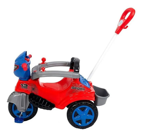 Imagem 5 de 5 de Carrinho Passeio Pedal Empurrador Triciclo Baby City Spider