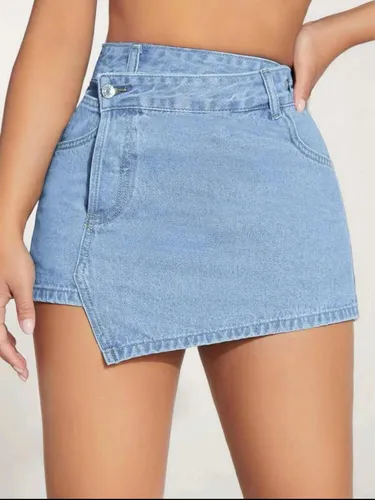 Falda short mezclilla hotsell