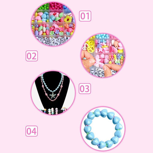 Juego De 24 Cuentas De Rejilla Para Hacer Joyas, Niños,