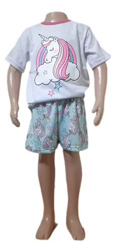 Pijama verano online unicornio niña