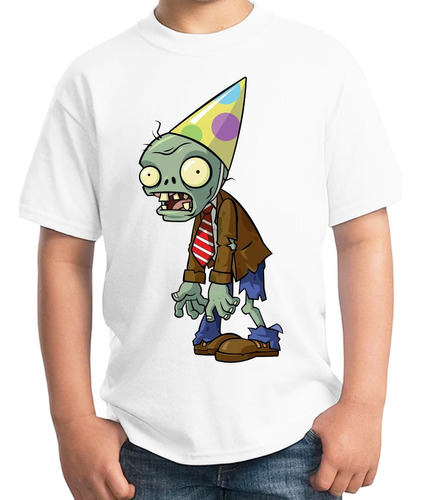 Playera Plantas Vs Zombies Zombie Fiestero Cumpleaño Unisex 