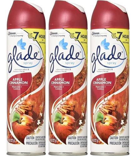 Glade - Ambientador En Aerosol Con Canela De Manzana (3 Unid