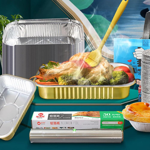 Set De 8 Bandejas Desechables Con Rejillas Para Buffet