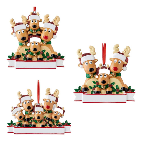 3x Adornos Colgantes Para Árboles De Navidad Elk Deer