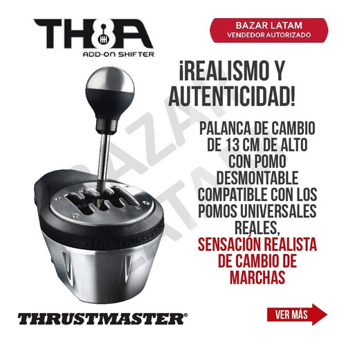 Imagen 3 de 10 de Palanca Cambios Th8a Thrustmaster Pc Ps4 Ps3 Add On Shifter