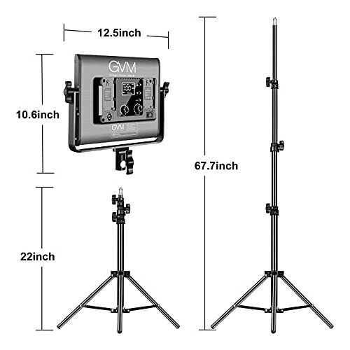 Luz De Vídeo Led Gvm Rgb Con Kits De Iluminación, 680rs 50w