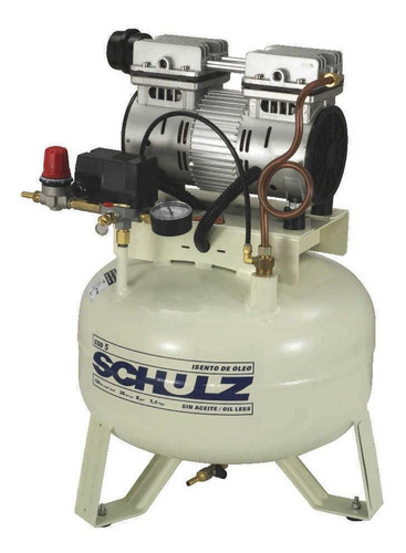 Compressor de ar elétrico portátil Schulz CSD 5/30 monofásica 29L 1hp 127V 60Hz branco