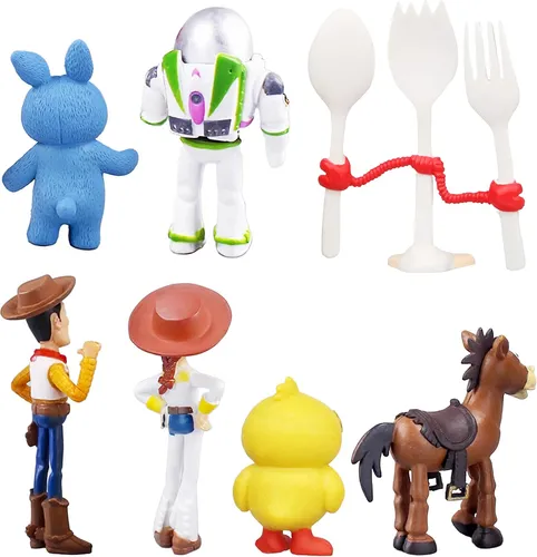 Set De 7 Figuras De Acción De Woody, Buzz Y Rex - Alta