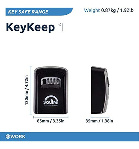 Caja De Seguridad Para Llaves Squire - Candado De Combinació