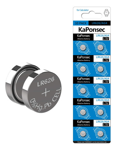 Kaponsec 10 Bateria Repuesto Para Reloj Boton Sr626sw Ag4 V