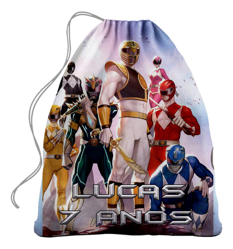 15 Sacolinhas Surpresa Power Rangers 20cmx15cm